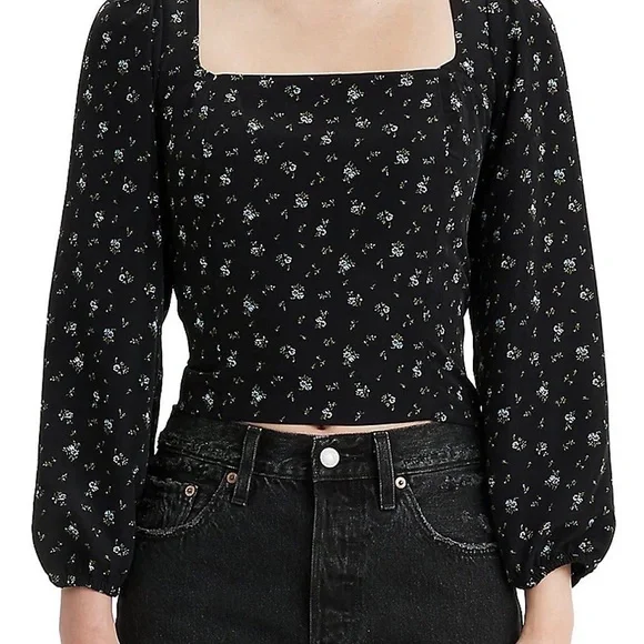 LEVI'S | Finn Floral Puff-Sleeve Blouse - Picture 6 of 8